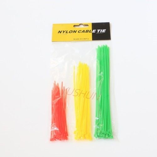 Ligações de plástico de cabo de nylon auto-bloqueável durável - OEM - Disponível em branco ou preto