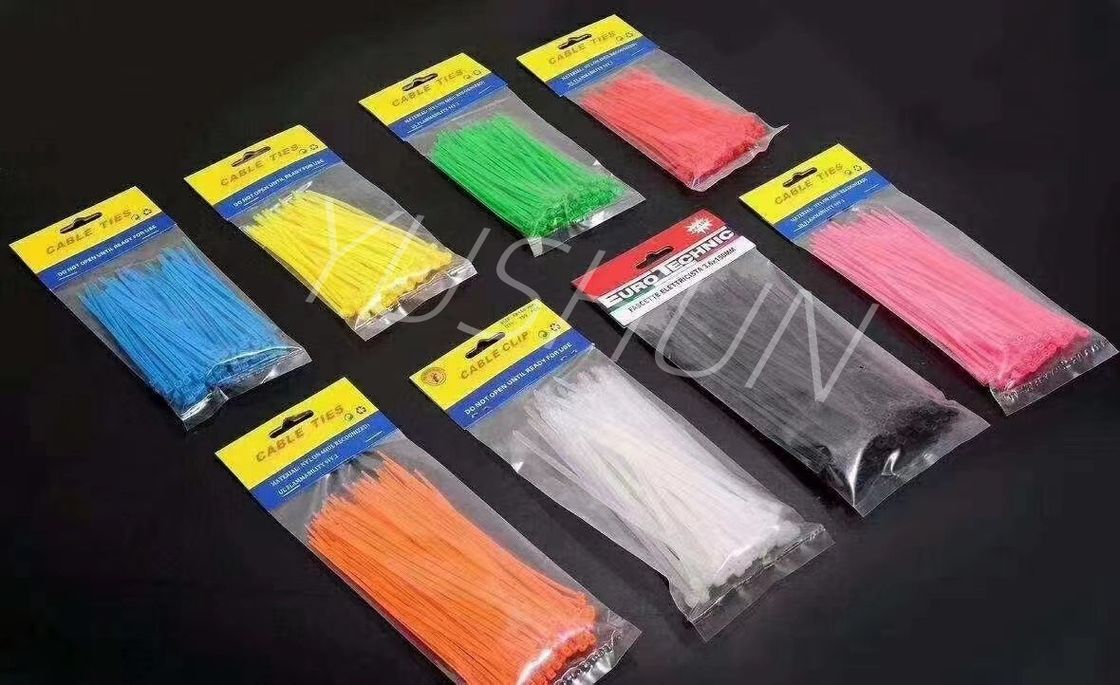 Ligações de plástico de cabo de nylon auto-bloqueável durável - OEM - Disponível em branco ou preto