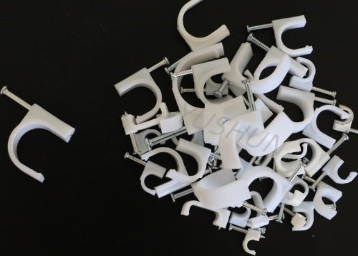 Clips de cabo de plástico de desenho circular ou plano 4mm-25mm para gestão de cabos
