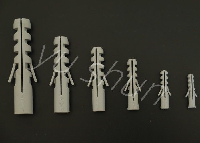 O plástico expande pregos com uso do parafuso de Grey Color Plastic Wall Plug da luz S6 do parafuso 6mm para a parede