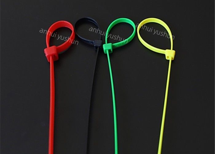 18lbs resistência à tração auto-bloqueio de cabo de nylon amarras de plástico para filamento seguro de fio