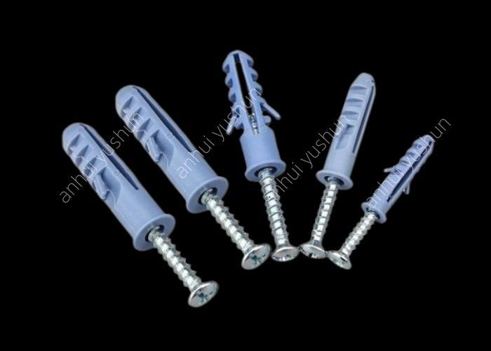 Parafusos de tomada de plástico de cor cinza 25-75 mm 50 pçs/saco para venda, uso para parede