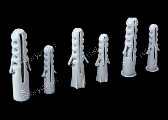 Todos os tamanhos cinza plástico parede plug parafuso expansão cor personalizada