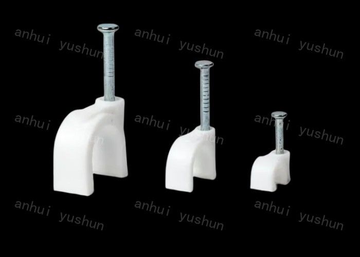 o cabo de aço plástico do prego de 4mm-25mm PP grampeia uso branco/preto para limitar fios