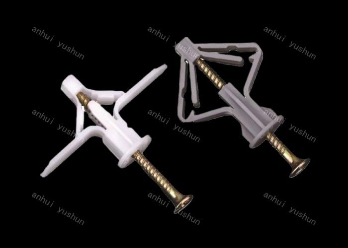 Âncora plástica do Drywall da âncora do parafuso de tomada da parede da borboleta do prendedor de Grey Wall Plug Screw Plastic